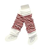 【未熟児】【低出生体重児】【早産児】【NICU】用　ベビー服：レッグウォーマー　レッドストライプ