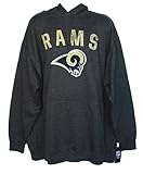 Los Angeles Rams大人用サイズ3 x - 3 X L Distressedチームロゴフード付きプルオーバースウェットシャツ – チャコールグレー