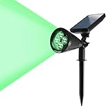 [180°Angle Adjustable] AGPTEK New Version 200 Lumens Solar Wall Green Lights Bright Solar LED Light 