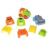 【ノーブランド品】 ビルディングブロック　積み木　トラックモデル　車のおもちゃ　子供　楽しい遊び　贈り物　カラフル