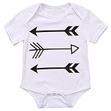 CANIS　ベビー　赤ちゃん　男の子　女の子　ロンパース　三角　矢印　プリント　ホワイト　０－１８ヶ月設定　カバーオール　夏 (70)