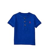 ポロ ラルフローレン ポニー付・ヘンリーネック・半袖Tシャツ[ブルー](男の子12～24か月用) [並行輸入品]