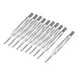 uxcell　機械テーパタップ　マシン錐　メタル　37mm長　プラグ型　1.2mmダイヤ　10個