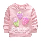 Brightup　幼児　女の子キャンディーカラースウェットプルオーバー、ロングスリーブtシャツ