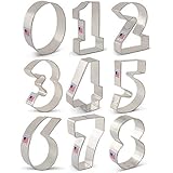 Ann Clark Cookie Cutters 数字クッキーカッターセット - 9 ピース-...