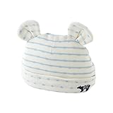 ( チャックル ) chuckle * ボンシュシュ * クマみみ付き ボーダー 帽子 サックス 50-60cm P9210-60-30