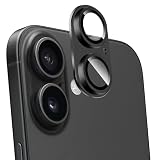 ZXZone for iPhone17 カメラフィルム アルミ合金製＋AR高透過率強化ガラス アイフォン 17 レンズ保護 カメラカバー レンズ保護 フィルム 防爆裂 ・耐衝撃・スクラッチ防止・露出オーバー防止・ケースに干涉なし (ブラック, iPhone17)