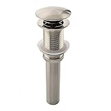 VCCUCINE Stainless Steel Brushed Nickel Vessel Vanity Sink Pop Up Bathroom Sink Drain, Vessel Sink D