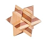Onuneed 立体パズル 孔明 竹製 おもちゃ 子供 /大人知的玩具 組み合わせ推理力パズル 難易度高い (八角)