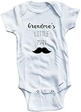 Baby Tee Time Boys ' Grandma 's Little Man One Piece カラー: ホワイト