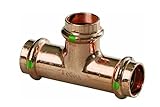 Viega ProPressゼロLead銅Tee with 1-inch by 1 / 2インチby 3 / 4インチP X P X P 2 Pack 2