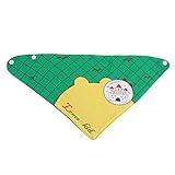 GOGO Cartoon Themed Bib Triangle Scarf, Snap Closure, One Piece-Green/Yellow