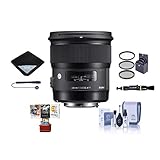 Sigma (シグマ) 24mm f/1.4 DG HSM アートレンズ Sony E用 ブラック 77mmフィルターキット レンズラップ クリーニングキット キャップテザー レンズクリーナー Macソフトウェアキット