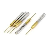 uxcell PCBドリルビット　タングステン鋼製シルバートーン　3.175x0.8x10mm 5個入り