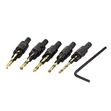 uxcell 皿穴ドリルビット　HSS 6 8 10 12 14＃　皿取錐　ラウンド　シャンク　クリニーク