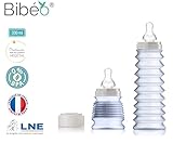 BIBIGO, 40% Organic Baby feeding bottle, Storing milk powder, unique design effective colic relief,