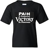 Fair game-swimming Tシャツ: Pain is temporary victory is forever-black-adult Medium