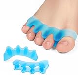 足指サポーター 足指広げる 足指開き 足指パッド（1足組）MOCUU パカッと広げる シリコン素材 足指ストレッチ ストレッチ 水洗い可能 着脱やすい 柔らかい 男女兼用 (ブルー)