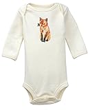 100 %有機コットン長袖ユニセックスBaby Onesie w / Plant Dye Imprints