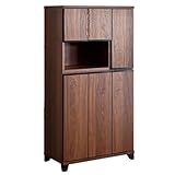 タンスのゲン 下駄箱 シューズボックス ハイタイプ ピタゴラス 国産 完成品 ウォールナット 24900006 WN