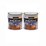 アサヒペン 水性ウレタンニス ０．７Ｌ ダークオーク ２缶セット