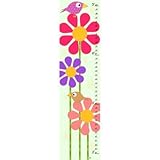 Green Leaf Art Bird on Flower Growth Chart, 10 by 39-Inch [並行輸入品]