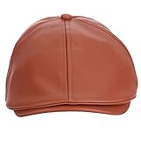 PER 子供用ハット PUレザー帽子 ベレー帽　ハンサム＆ファッション ユニセックス レトロ 紫外線 UVカット
