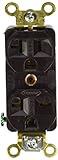 Hubbell HBL5492 Duplex Receptacle 20 amp Combo 5 and 6-20R Brown [並行輸入品]