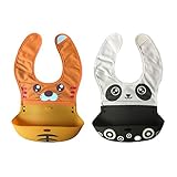 Jolieer ベビー 動物の形 スタイ オシャレな ビブ スタイ 綿100％ 2枚セット ベビー 祝い プレゼント 男の子 女の子(JOB07-5-JP)