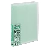 ナカバヤシ カラーポケットアルバム L判20枚収納 グリーン アカ-PCL-20-G