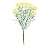 SUND　人工観葉植物　造花 ミラノ　DIY　手作り インテリア　雑貨　シルクフラワー　可愛いカラバリ 高品質　造花　枯れない　結婚式　誕生日　発表会　入学式　卒業式　適用　選べる5色　イエロー