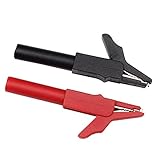 マルチメーター用Max.15A 300Vブラック/レッドの絶縁保護クロコダイルクリップ