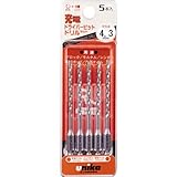 ユニカ(unika) 充電ドライバービットドリルRJタイプ 5本セット 4.3mm DP5-RJ43