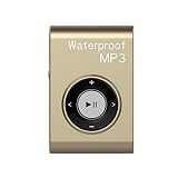GZCRDZ 防水 MP3音楽プレーヤー ミニ HiFi ステレオ MP3 ウォークマン シャッフル機能 FM ラジオ クリップ 付き 水泳 スポーツ ランニング ライディング 用 (金)