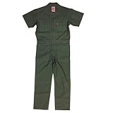 CUC DOGMAN 半袖つなぎ 黒×グリーン Sサイズ 8494