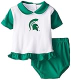 NCAA Michigan State Spartans Two Piece DiaperセットNewborn Boys ' グリーン