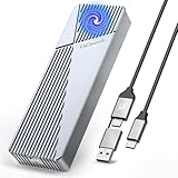 GiGimundo 40Gbps超高速 M.2 NVMe SSD外付けケース内蔵冷却ファン付き Thunderbolt 4/3 USB4/3.2/3.1/3.0/2.0互換性ありアルミニウム合金製USB4.0/3.2/3.1/3.0/2.0対応,2230 2242 2260 2280M-Key/B+M Keyケース SSD対応