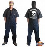 【Dickies】ディッキーズ 半袖 つなぎ ツナギ カスタム カバーオール ｢BLACK｣「オラオラ・武装戦線系」