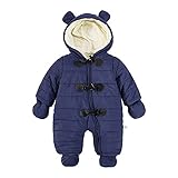 ベビー服 ふわふわ ロンパース 赤ちゃん カバーオール 新生児 長袖 フード 着ぐるみ 綿入り 秋冬防寒 出産祝い