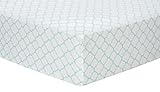 Trend Lab Quatrefoil Deluxe Flannel Fitted Crib Sheet, Mint by Trend Lab [並行輸入品]