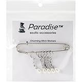 Paradise Exotic Shawl Pin SM102/12 Tear Drop Stitch Markers (5 Pack) Sizes 0 To 10 Silver [並行輸入品]