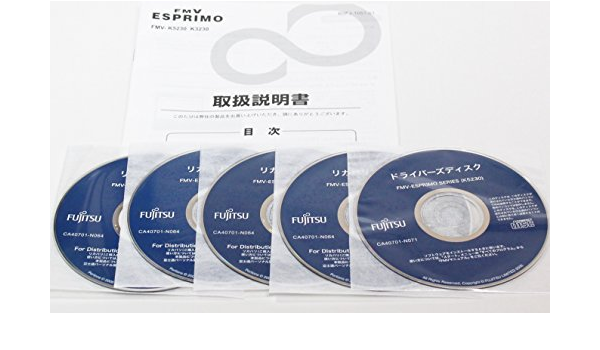 Amazon Co Jp 富士通 Fmv Esprimo Fmv K5230用リカバリディスクセット Ca40701 N129 Pcソフト