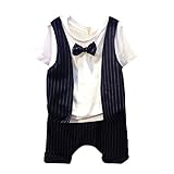 Domybest 2点 春夏 子供服 カバーオール ロンパース ベビー服 パジャマ 男の子 2-7歳 紳士服 柔らかく 弾力性 お祝い 誕生日 ギフト 幼稚園 普段着 部屋着