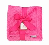 MEG Original Hot Pink Minky Dot Baby Girl Blanket 317 by MEG Original