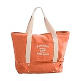 【Grandir】 マザーズバッグ トートバッグ キャンパスバッグ シンプル 軽量 全4色 (オレンジ)