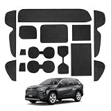 LANGBEAN トヨタ アルファード40系 専用 ヴェルファイア インテリアラバーマット ノンスリップマット 滑り止め ドアポケットマット キズ防止 騒音防止 内装パーツ アルファード アクセサリー カスタムパーツ 21枚 セット（ブラック）