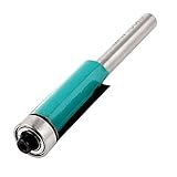 uxcell　目地払い　 フラッシュトリムビット　金属素材　シルバートーン　ブルー　ダブルエッジ　6.35×12.7mm