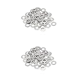 Fenteer パッド　フェンダー　ナット　フラット　ワッシャー　ステンレス　M4 M6　M5　交換用　100個入り　全２タイプ選べ - M4 M5