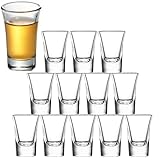 Batoneショットグラス 12個-30ml クリアシミニショットグラス ヘビーベースの30mlウイスキーグラスセット ミニ テキーラグラス (12)