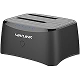 Wavlink USB3.0 HDDスタンド 2.5型 / 3.5型 SATA HDD/SSD対応 パソコン不要でHDDのまるごとコピー機能 16TB対応 オフラインクローン PSE認定AC アダプター付 M1-based macと互換性なし